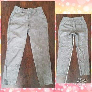 Express Coloumnist Ankle Mid Rise Plaid Trouser